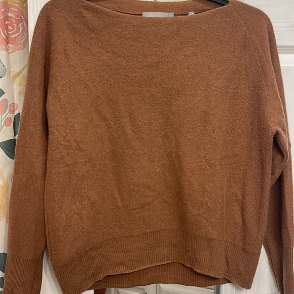 Vince Bateau Neck 100% Cashmere Knit Sweater szM - Picture 5 of 12